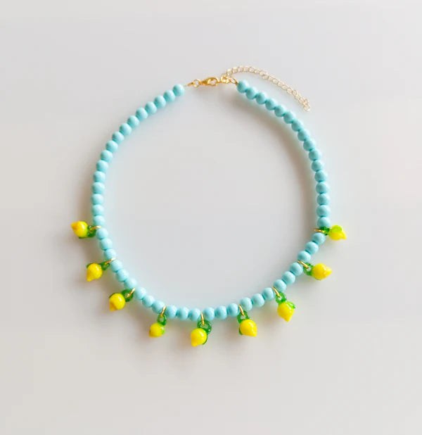 נעמה ברוש שרשרת תכלת לימונים