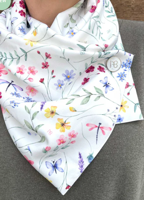 עדי בקשי צעיף גן עדן נוי פרחוני