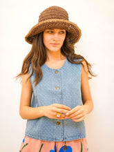 סאאג כובע קש חום כהה/בהיר