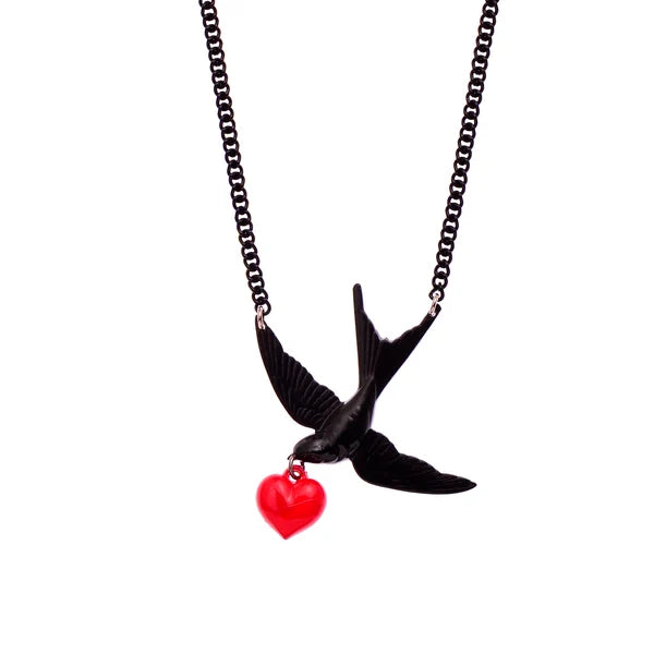 נעמה ברוש שרשרת סנונית לב קטן